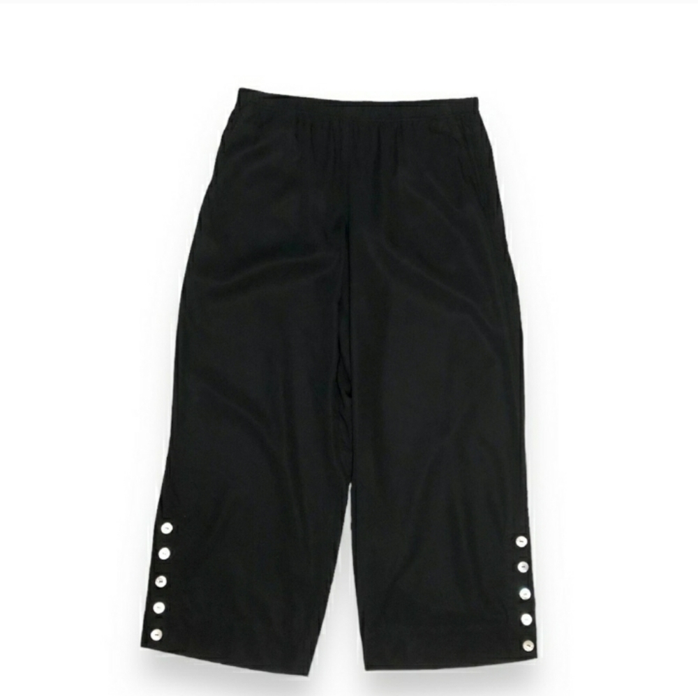 JOHN MARK Black Wide Leg Pants100% Tencel